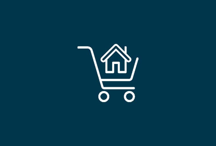 House in shopping cart Icon