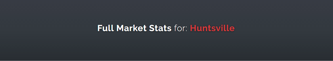 Huntsville real estate market stats